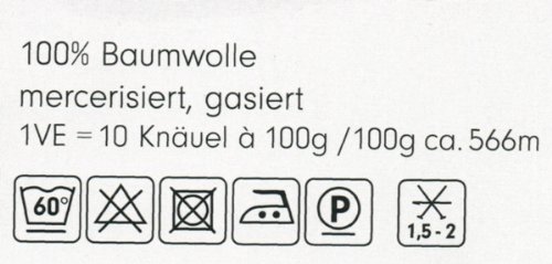 Häkelgarn 100 Gramm Baumwolle-Filet-Garn häkeln – Farbe hellblau_121 - 3