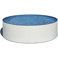 Gre KITPR3550E - Piscina (Piscina con anillo hinchable, Círculo, 10100 L, Azul, Blanco, Verano, PVC, De plástico, Acero)