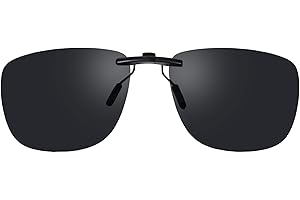 DAUCO Sonnenbrille Polarisiert Clip Aufsatz Brille for Herren und Damen Clip on Sonnenbrille Sunglasses Brillenclip