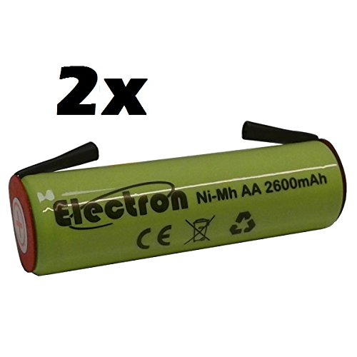 50x BATTERIA RICARICABILE STILO NI-MH AA 1,2V 2000mAh 2Ah A SALDARE TABS 14x50mm