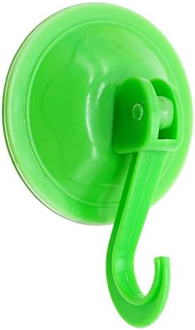 Autumn Love 70mm Big Strong Power Wall Hooks Vacuum Suction Cup Hook for Home Kitchen Bathroom - Green Pack of 6 piecss