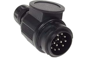 Maypole UK Ltd GENUINE 13 PIN PLASTIC TOWING PLUG CONNECTOR CARAVAN TRAILER SELF WIRE 12V MP128B MAYPOLE