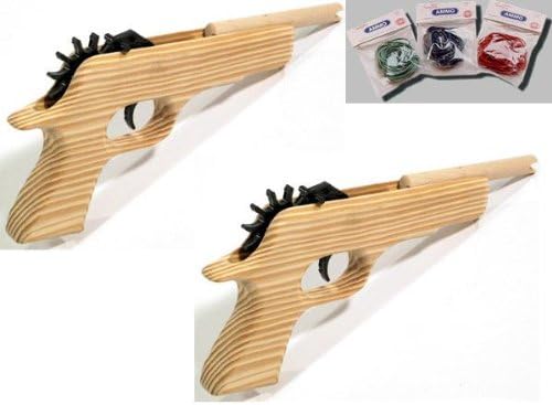 Duelling pair of Colt 45 Magnum 12-Shot Rubber Band Shooters - Most amazing and safe fun ever!