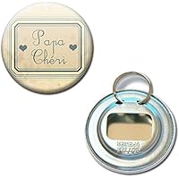 PAPA Chéri Porte Clés Décapsuleur 56mm ( Idée Cadeau Papa Baptême Communion Noël Anniversaire )