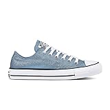 Blau Converse Damen Chuck Taylor All Star OX Sneaker, Blau hellblau/weiß, 37 EU