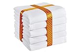 ByBoom® - Molton cloths - flannel nappies - sickly cloths - colourful, fluffy, soft - 70x80 cm - pack of 5, 100% cotton; MADE IN EU, Color:White
