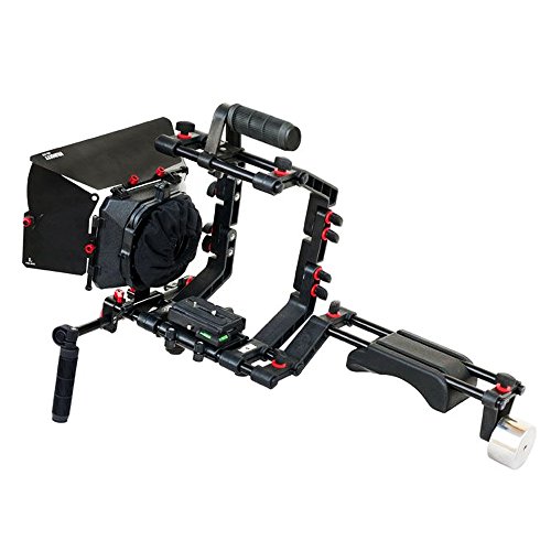 FILMCITY Support d'épaule Rig Kit avec Camera Cage, boîte Mat et 15mm tiges en Aluminium pour Les FILMCITY Support d'épaule Rig Kit avec Camera Cage, boîte Mat et 15mm tiges en Aluminium pour Les