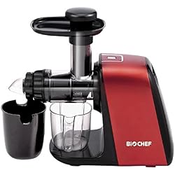 Extracteur de Jus BioChef Axis Compact Cold Press Juicer: Extracteur Horizontal Grande Ouverture Parfait pour les Légumes Fibreux et Herbe de Blé