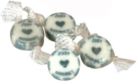 Silver Just Married Rock - 50 Pieces
