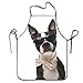 Produktbild Cap clothes Lovely Personality Apron Boston Terrier Wearing Sunglasses and A Bow Tie Grilling Cooking Apron for Boyfriends Women Father's Day Gifts