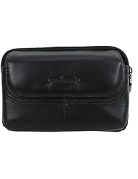 Herren Echtes Leder Rindsleder Sling Brust Gürteltasche Fanny Pack Taille Tasche Geldbörse