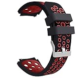 Vamoro Doppelte Farbe Sport-Silikonarmband-Armband für Samsung Galaxy Watch 46mm Silikonband Ersatz Uhren-Armband Ersatzband(D)