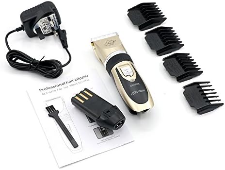 USUN Pet Grooming Clippers, Low-noise Electric Cordless Rechargeable Pet Dog Cat Hair Shaver Grooming Clipper Trimmer