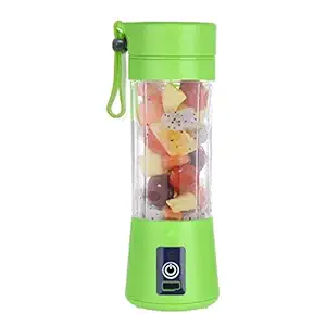 REAL CRAZE Portable Rechargeable Blender Bottle Juicer, Personal Size Fruit Mixing Machine for Travel, 380 ml (Multicolour)