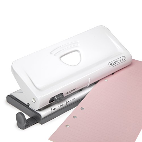 Rapesco 1321 - Perforadora para organizadores y diarios de 6 taladros
ajustable blanco