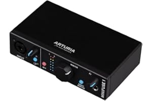 Arturia - MiniFuse 1 - Interface de Audio USB Compacta con Software Creativo para Grabación, Producción, Podcasting, Guitarra - Negro