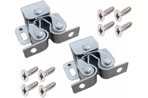 SCARFELL Roller Catch Cupboard Cabinet Door Latch Twin Double Catches Caravan Boat (2 Pack)