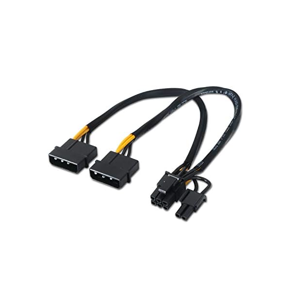 AISENS A131-0165 - Cable Tarjeta Gráfica DE 20 cm, Color Negro