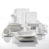30-teiliges Basic Set für 6 Personen: je 6 Kaffeetassen, Untertassen, Dessertteller, Speiseteller und Suppenteller