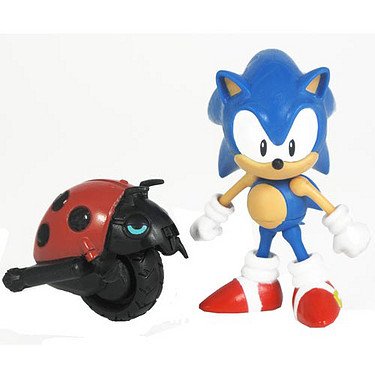 Sonic The Hedgehog 3-inch Sonic Classic and Moto Bug Green Hill Figure (Pack of 2)