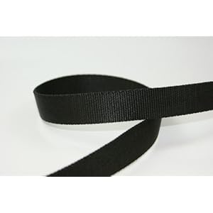 10m PP Gurtband - 20mm breit - 2mm stark - schwarz (UV)