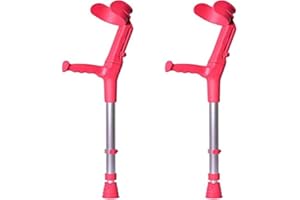 FORTA Queraltó QA-00153/03LOT Pack von 2 unterarm-Gehstützen Krücke BCR-N für Kinder, korallenrote Farbe