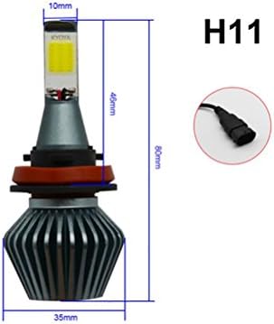 PPSAERTE® 1 pair H1/H3/H4/H7/H11/880/881/9005/9006 COB LED Car Headlight Bulb Single/Hi-Lo Beam 7600LM 6000K Auto Led Headlamp Fog Light White Light , H11