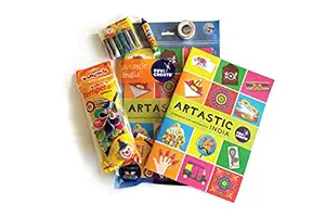 Pidilite Fevicreate Indian Artastic kit, Art & Craft Kit, Paper craft DIY Artist Kit for Kids and Adults - Return Gift 7 Year & Above, Diwali Gift