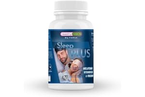 ‎HEALTHY FUSION Healthy Fusion, Sleep PLUS, Melatonin 1,5mg, L-Theanine & Vitamin B6 | Bekämpft Schlaflosigkeit & nächtliche Wachphasen | Schnelle Wirkung in 30 Minuten | 90 natürliche Kapseln