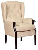 Rome Orthopedic High Back Chair Queen Anne Style Fireside Chair - Beige - 21.7