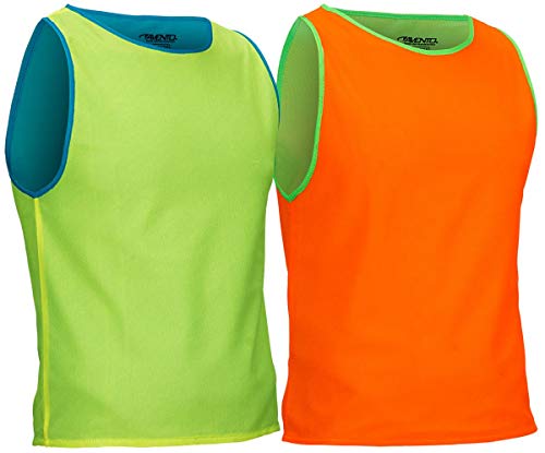 Avento pour Enfant 75oh Junior réversible d'entraînement Bavoir Taille Unique Fluorescent