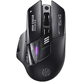 INPHIC A9 Explorer Bluetooth Fare, &Ccedil;ift Modlu Bluetooth 5.0/2.4G kablosuz fare şarj edilebilir, 2400 DPI, RGB solunum ışığı, 