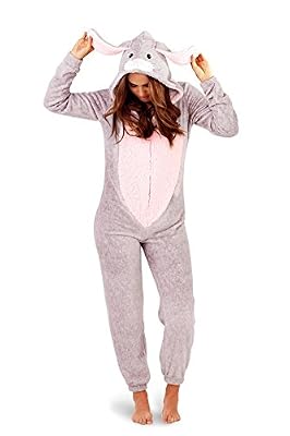 Martildo Fashion, Combinaison pour femme de luxe 3D animal tout en une, Lapin gris, EU 40-42