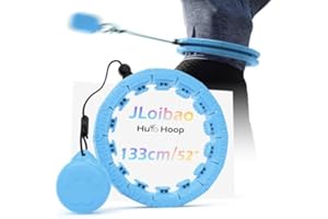 JLoibao Weighted Hula Circle for Adults With Sweat Weight Ball, Infinity Fiteness Hoop Plus Size, Include 24 Detachable Links, for Women Smart Exercise Equipment