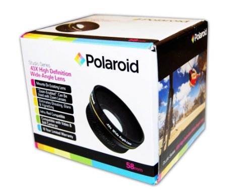 Polaroid Studio Series 43X High Definition Wide-Angle Lens SLR Objectif large Noir - Lentilles et filtres d appareil photo  SLR  Objectif large  Nikon  D40  D40 x  D50  D60  D70  D80  D90  D100  D200  D300  D3  D3S  D700  D3000  D5000  D3100  D3200      Noir  5 8 cm 