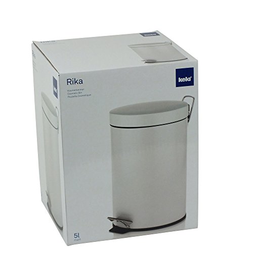KELA 20878, Kosmetikeimer 5 l, Silent-Close, Metall, Rika, Weiß - 6