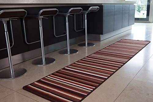 The Rug House Tappeto Da Cucina Anti Scivolo A Strisce Nero