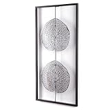 Das Wandbild mit den Blättern aus Metall wurde handgefertigt, so ist jedes Exemplar ein Unikat