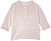 Pumpkin Patch Unisex Baby Merino Long Sleeve Henley T-Shirt, Pink (Lotus Stripe), 0-3 Months