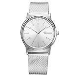 Tohole Damenuhr Bling Völlig Strass Uhren Quarz Iced Out Gold Silber Diamant Armbanduhr Neutrale Damen Diamantuhr(Silber,One size)