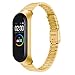 Produktbild Newest!!!Glowjoy Armband für Xiaomi Mi Band 4,Verstellbare Edelstahlband Ersatzarmbänder mit Metallgehäuse Wasserdicht Edelstahl Watch Strap Wristband Armband Zubehör für Damen und Herren (Gold )