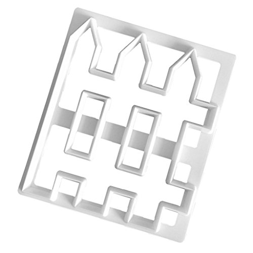 MagiDeal Backen Keks Ausstecher – Set aus Plastik Ausstechformen Backen Fondant Cookies, Tortendekorationen – 1pcs Mini-Zaun, 7.2×8.3cm - 8