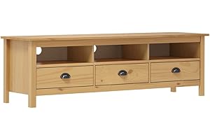vidaXL Mueble de TV Armario de Televisión Aparador Auxiliar Bajo Salón Sala de Estar Habitación Soporte Marrón Miel Madera Maciza de Pino