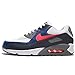 Produktbild Nike Mens Air Max 90 Essential Running Shoes White/Solar Red/Obsidian/Gym Blue 537384-135 Size 10