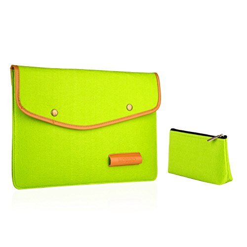 Filz 13" Hülle Sleeve Tasche, MOSISO, für 13 Zoll MacBook Air, MacBook Pro 13.3" mit Retina Display (NO CD-ROM Drive), Frühlingsgrün