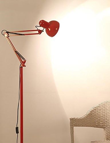 American Modern Creative Living Room Bedroom Study LED Folding Floor Lamp (six-color Optional) ( Color : Red )