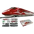 Shivaaro Tigers Bullet Train Set with Light and Sound & Track High Speed Electric Metro Train with Long Track and Flyover Signal Accessories Best Train Toy for Kids