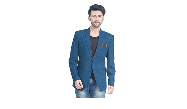 peacock blue blazer