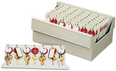 In-Drawer Key Control, 112-Key, Molded Plastic, Putty, 12 x 9 7/8 x 4 3/4