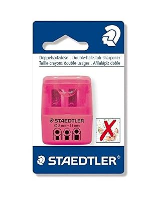Staedtler 512 - Blister 1 Taille-Crayon 2 Usages Avec Réservoir Rose Fluo
